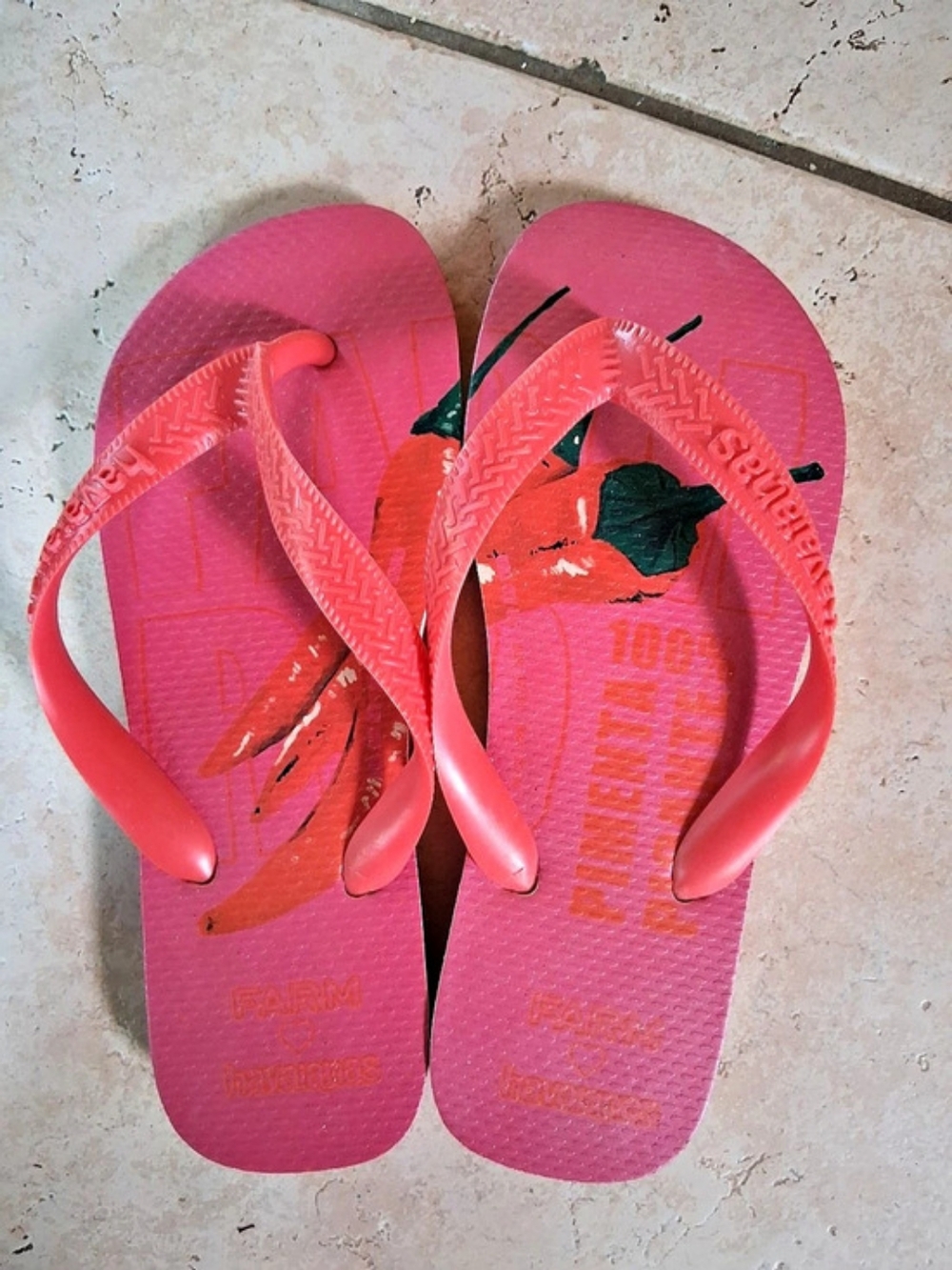 Havaianas High Light Chili Pepper Flip Flops Pink Flip Flop Sandals